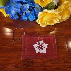 Keychain Wallet- Hibiscus